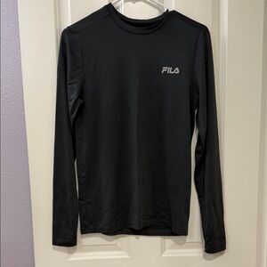 FILA Men's Classic Black Long Sleeve Tee
